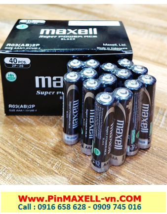 COMBO 1HỘP 40viên Pin AAA 1.5v Maxell R03(AB)2P Super POWER ACE _Giá chỉ 95.000đ/ HỘP 40viên